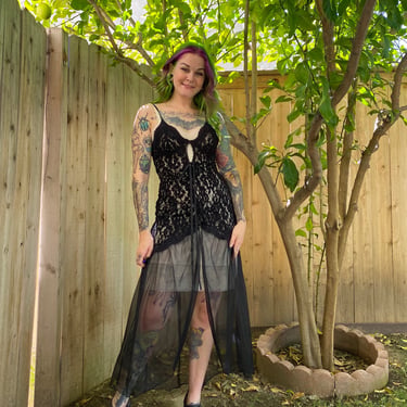 knee length dresses for ladies 90s Fredericks of Hollywood Lace Dress