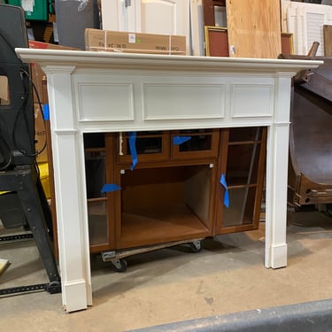 Salvaged White Fireplace Mantel