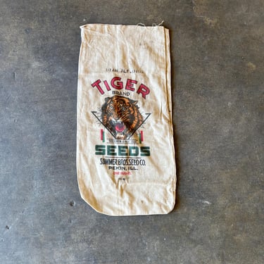 Tiger Brand Pekin, Ill Seed Sack Farmhouse Textile Rustic Decor 