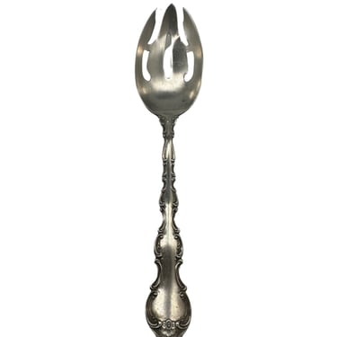 Strasbourg Gorham Sterling Silver 8 1/2" Serving Spoon w/ Pierced Bowl & Tines 
