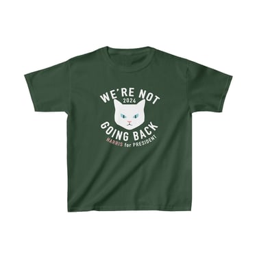 Kids' Tee - &quot;We're Not Going Back&quot; White Cat (Printify)