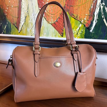 Vintage Coach Peyton Leather Nancy Satchel Handbag 