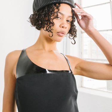 1960s Christian Dior Black Pleated Turban Hat
