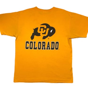 Vintage 90s/Y2K University of Colorado Buffaloes Double Sided College Graphic T-Shirt Size Large 