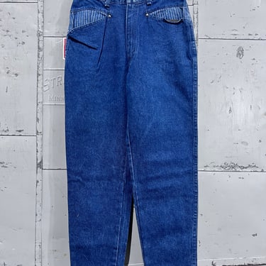 80’s 28x27 Western Zena Jeans blue Denim High Waisted 