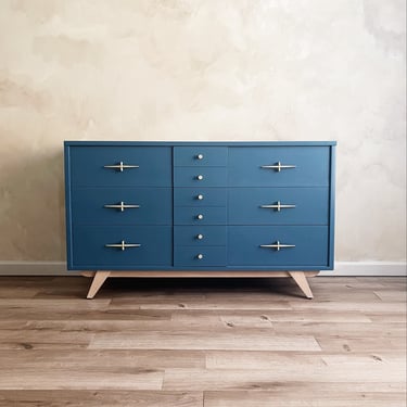 Blue Mid-Century Modern Dresser 