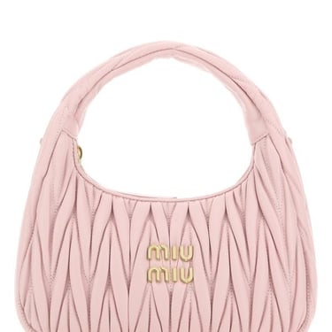 Miu Miu Woman Pastel Pink Nappa Leather Handbag