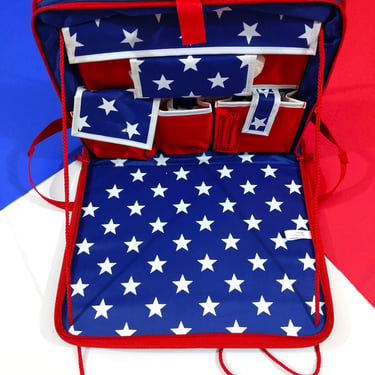 WOW Red, White & Blue American Flag Vibe Bag with a Million Pockets 