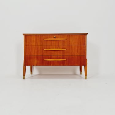 Midcentury Swedish design chest of drawers / drawer dresser / 3 drawers cabinet, 1960s 