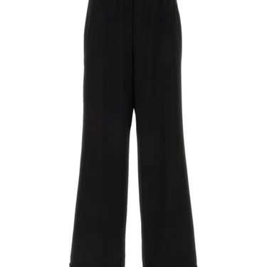 Dolce & Gabbana Women Black Stretch Wool Pajamas Pant