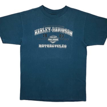 Vintage 2000 Harley Davidson Motorcycles Victorville California Bike Shop Graphic T-Shirt Size Large 