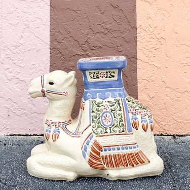 Ceramic Camel Garden Seat