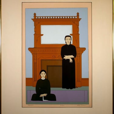 Will Barnet Reflection Signed Modern Realist Serigraph on Paper 2/225 Framed '71 