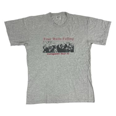 Vintage Four Walls Falling &quot;European Tour '95&quot; Day After Records T-Shirt