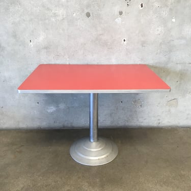 Mid Century Red Formica Diner Table