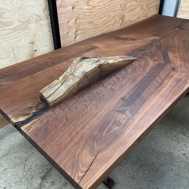 Functional art live edge walnut dining table SAMPLE SALE 