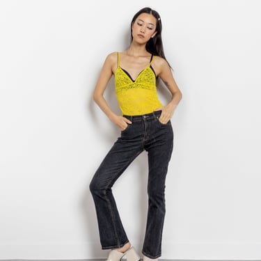 LOW RISE Y2K Jeans vintage women 2000's Denim low waist flares Grey Black / 36 37  Inch Hips / Size 4 