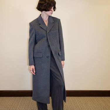 Dunst 2-Way 3 Button Coat - Charcoal Grey on Garmentory