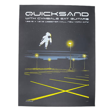 Quicksand &quot;Webster Hall&quot; January 2013 Screenprinted Poster