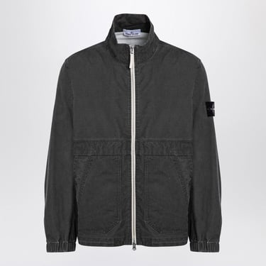 Stone Island Grey Cotton-Blend Zipped Jacket Men