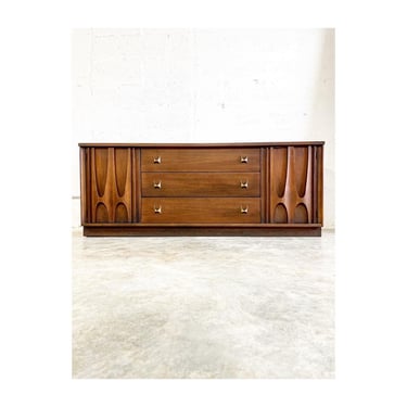 Brasilia Low Mid Century Console or Credenza by Broyhill 