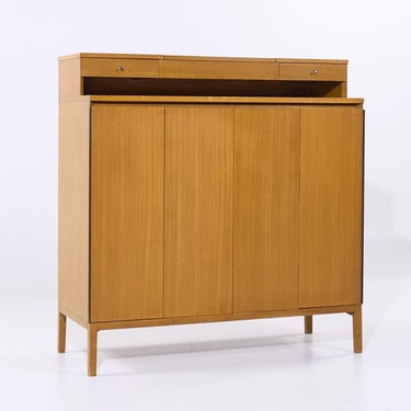 Paul McCobb for Calvin Irwin Collection Mid Century Walnut Gentleman's Chest Dresser - mcm 