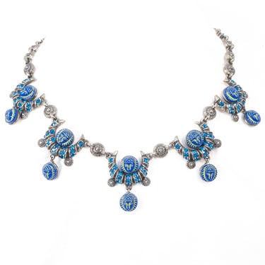 Hollycraft Blue Egyptian Necklace
