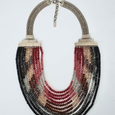 Etro Gradient Beaded Bib Necklace