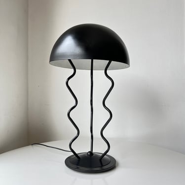 Vintage 80s Memphis Style Postmodern Squiggle Table Lamp 