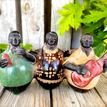VINTAGE: Authentic Chulucanas, PERU Handmade Clay Pottery - Native Peru Artisan Pa. Arismendiz - Band - SKU 36-C-00034310 