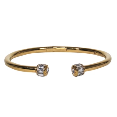 Henri Bendel - Gold Cuff Bracelet w/ Rhinestones