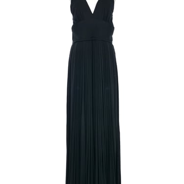 1970s Galanos Draped Jersey Sleeveless Gown