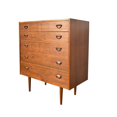 Kai Kristiansen Danish Walnut Dresser Rosewood Pulls Danish Modern 