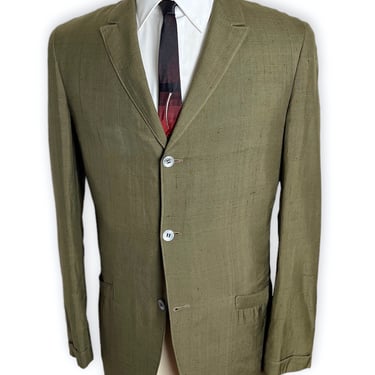 Vintage 1960s ATOMIC FLECK Sharkskin Jacket ~ 36 to 38 L ~ Sack Sport Coat / Blazer ~ Rockabilly / Mod / Ivy Style ~ 