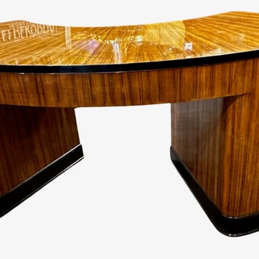 The Executive Art Deco Professional Desk in Zebra Wood 