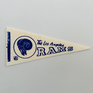 Vintage Small Los Angeles Rams 9 Inch NFL Pennant 