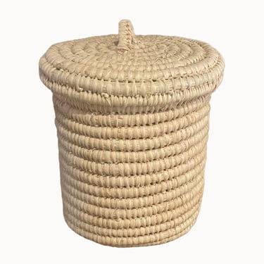 Raffia Basket with Lid