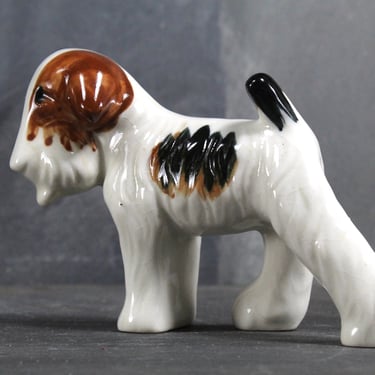 Parson Russel Terrier Figurine - Circa 1950s - Terrier - Puppy Love - Made in Japan - Vintage Jack Russel Terrier Figurine | Bixley Shop 
