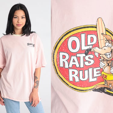 River Rat Shirt 90s Sparky's Parker Arizona T Shirt RV and Marine TShirt Vintage Retro Tourist Ringer Graphic Tee Baby Pink Extra Large xl 
