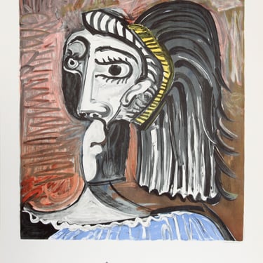 Tete de Femme by Pablo Picasso, Marina Picasso Estate Lithograph Poster 