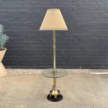 Vintage Mid-Century Modern Brass & Glass Floor Lamp by Laurel, c.1960’s 