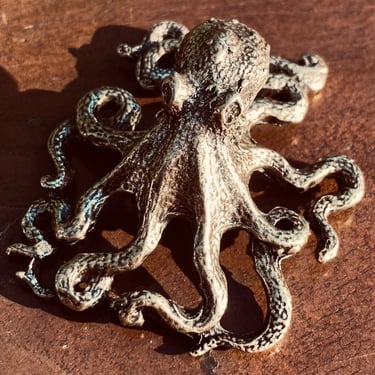 Miniature Brass Octopus Figurine