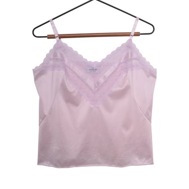 Pink Lace Trim Slip Top