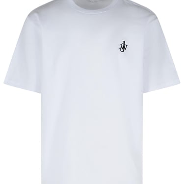 Jw Anderson 'Anchor' White Cotton T-Shirt Men