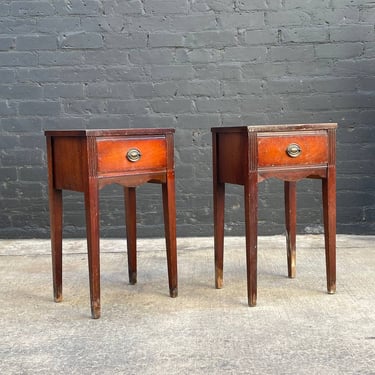 Pair of Antique Federal Style Mahogany Night Stands, c.1960’s 