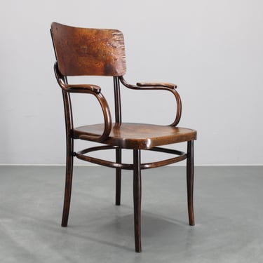 1940s Thonet Beech Chair no. 57, Czechoslovakia / Art deco chair / Vintage furniture 