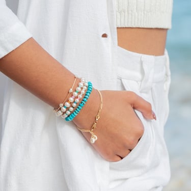 Rainbow Opal and Pearl Bracelet - Makalani 