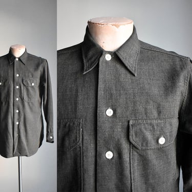 Vintage Wool Military Uniform Shirt 