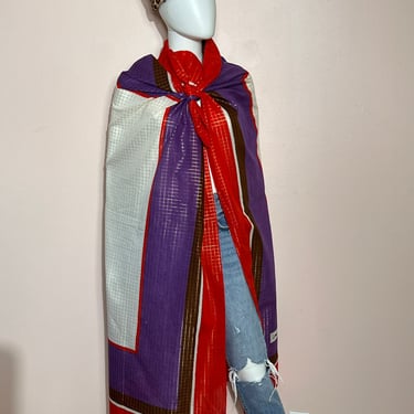 Vtg 70s YSL Yves Saint Laurent massive lurex scarf OSFA 