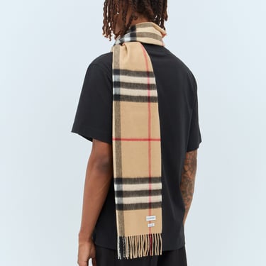 Burberry Men Giant Check Cashmere Scarf